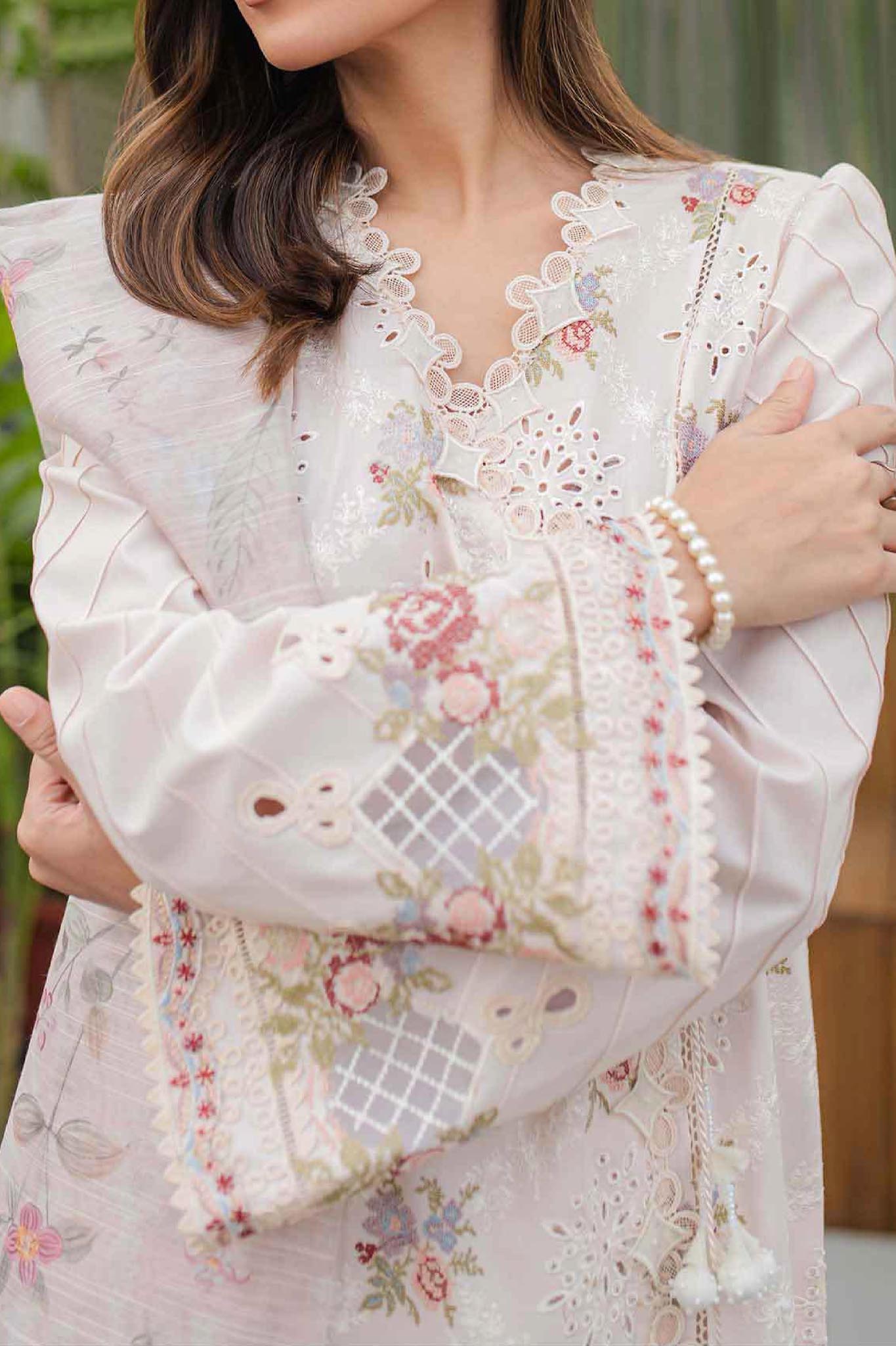 Qline by Qalamkar Unstitched 3 Piece Festive Lawn Collection'2024-JK-13-Opaline