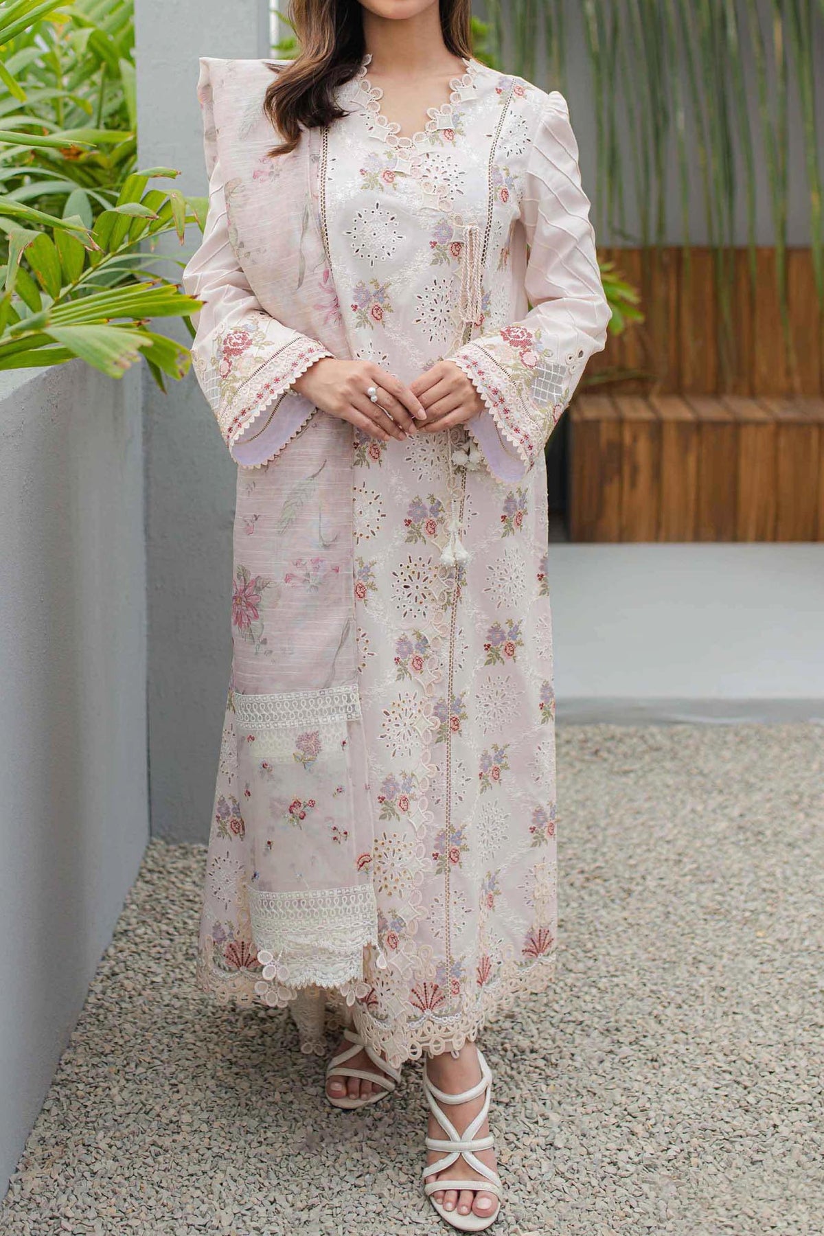 Qline by Qalamkar Unstitched 3 Piece Festive Lawn Collection'2024-JK-13-Opaline