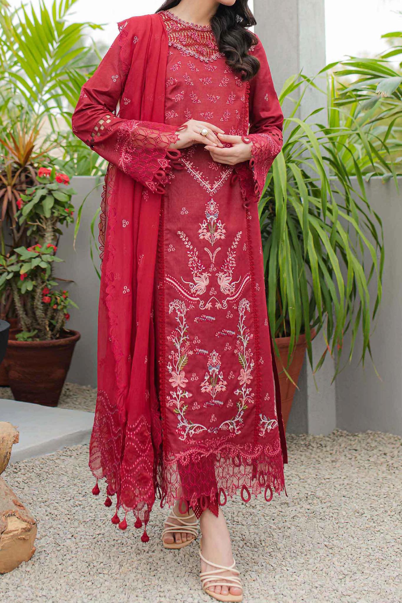 Qline by Qalamkar Unstitched 3 Piece Festive Lawn Collection'2024-JK-14-Manon