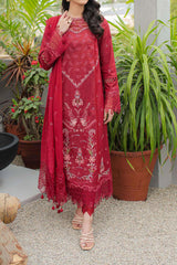 Qline by Qalamkar Unstitched 3 Piece Festive Lawn Collection'2024-JK-14-Manon