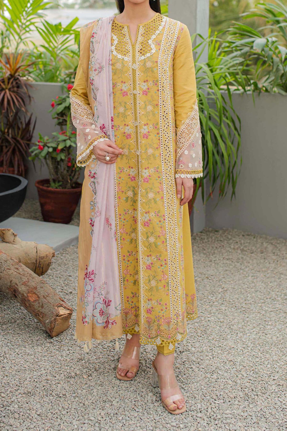 Qline by Qalamkar Unstitched 3 Piece Festive Lawn Collection'2024-JK-15-Miel