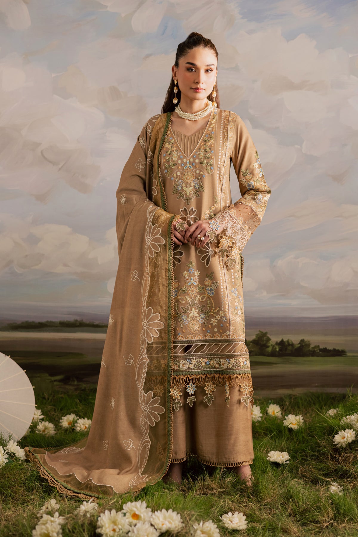 Kaia by Mahnur Unstitched 3 Piece Emb Winter Collection'2025-K-04