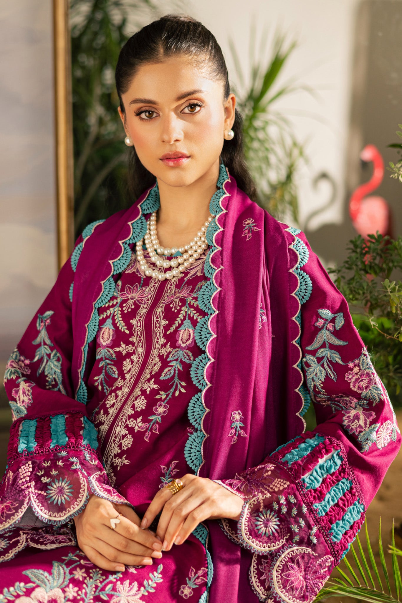 Kaia by Mahnur Unstitched 3 Piece Emb Winter Collection'2025-K-09
