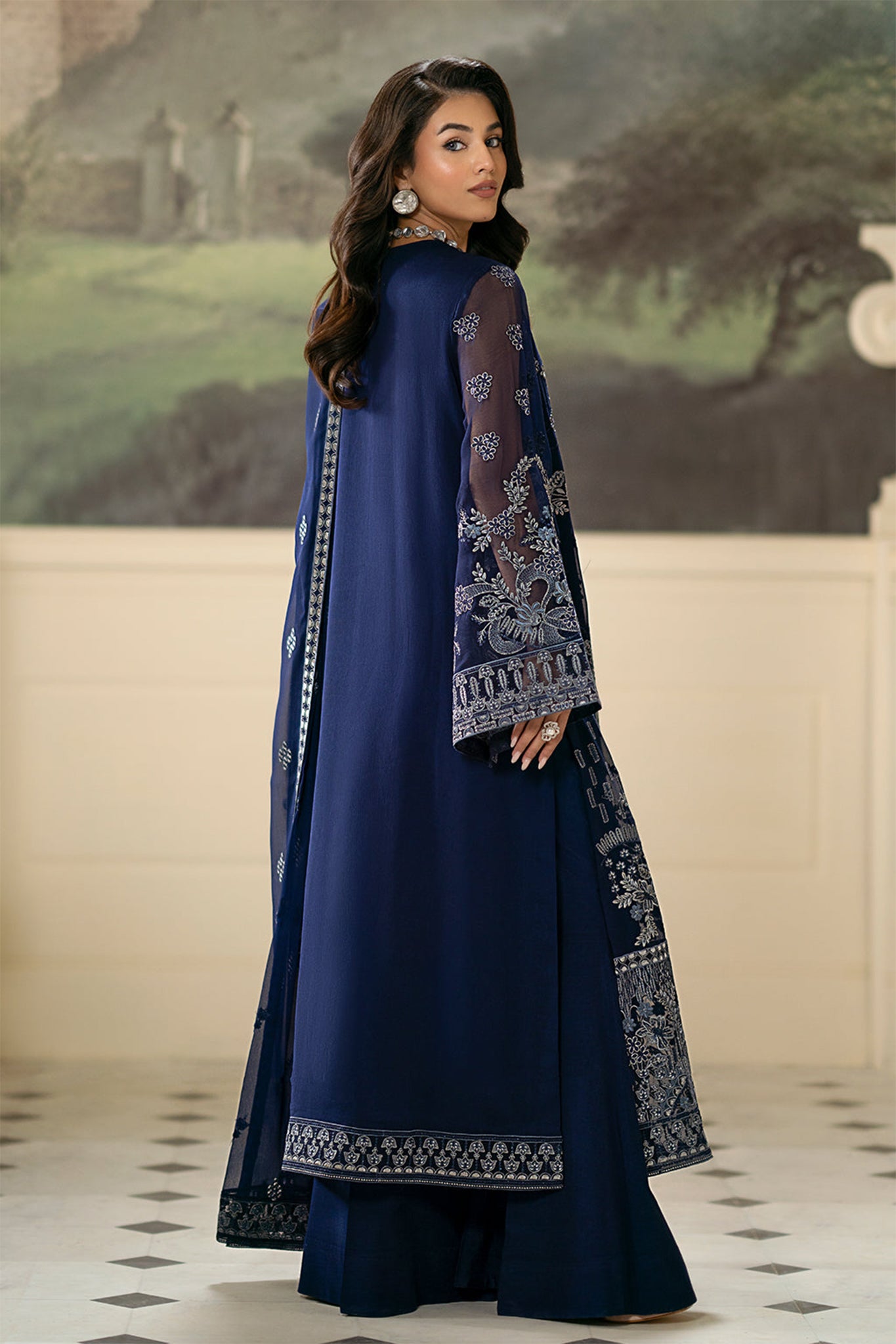 Meharbano - Kuch khas By Flossie Unstitched 3 Piece Festive Formals Vol-16 Collection'2024-E-201-Nilan