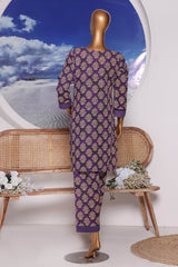 Sumi Stitched Co Ords Printed Khaddar Collection'2025-KC-02-Purple