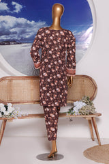 Sumi Stitched Co Ords Printed Khaddar Collection'2025-KC-04-Brown