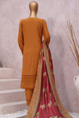 Sada Bahar Stitched 3 Piece Karandi Shawl Collection'2023-KCK-Golden