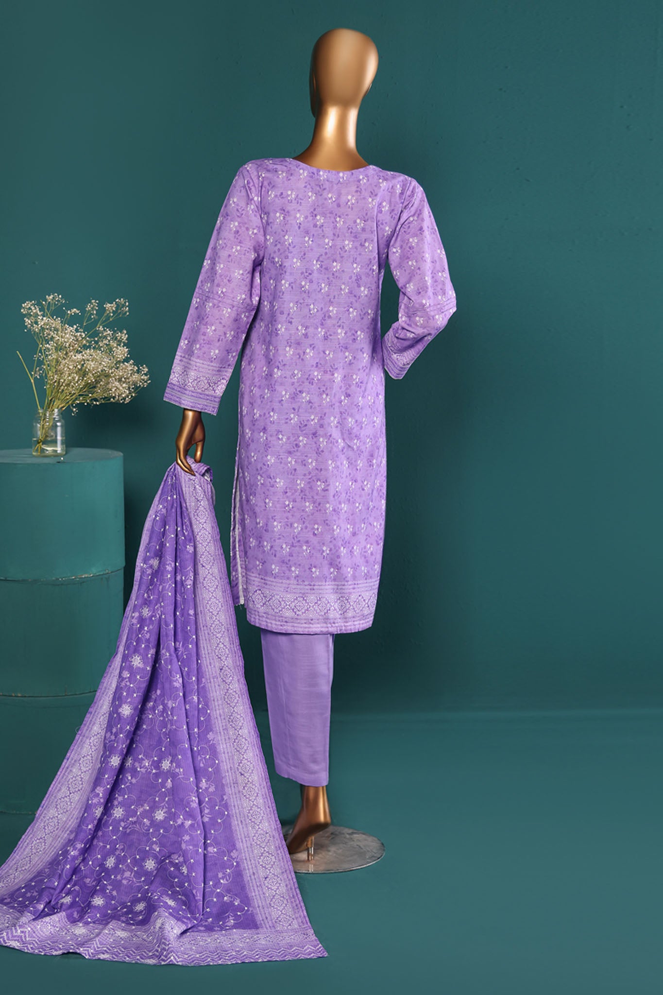 HZ Stitched 3 Piece Emb Chikankari Khaddar Collection'2024-KE-920