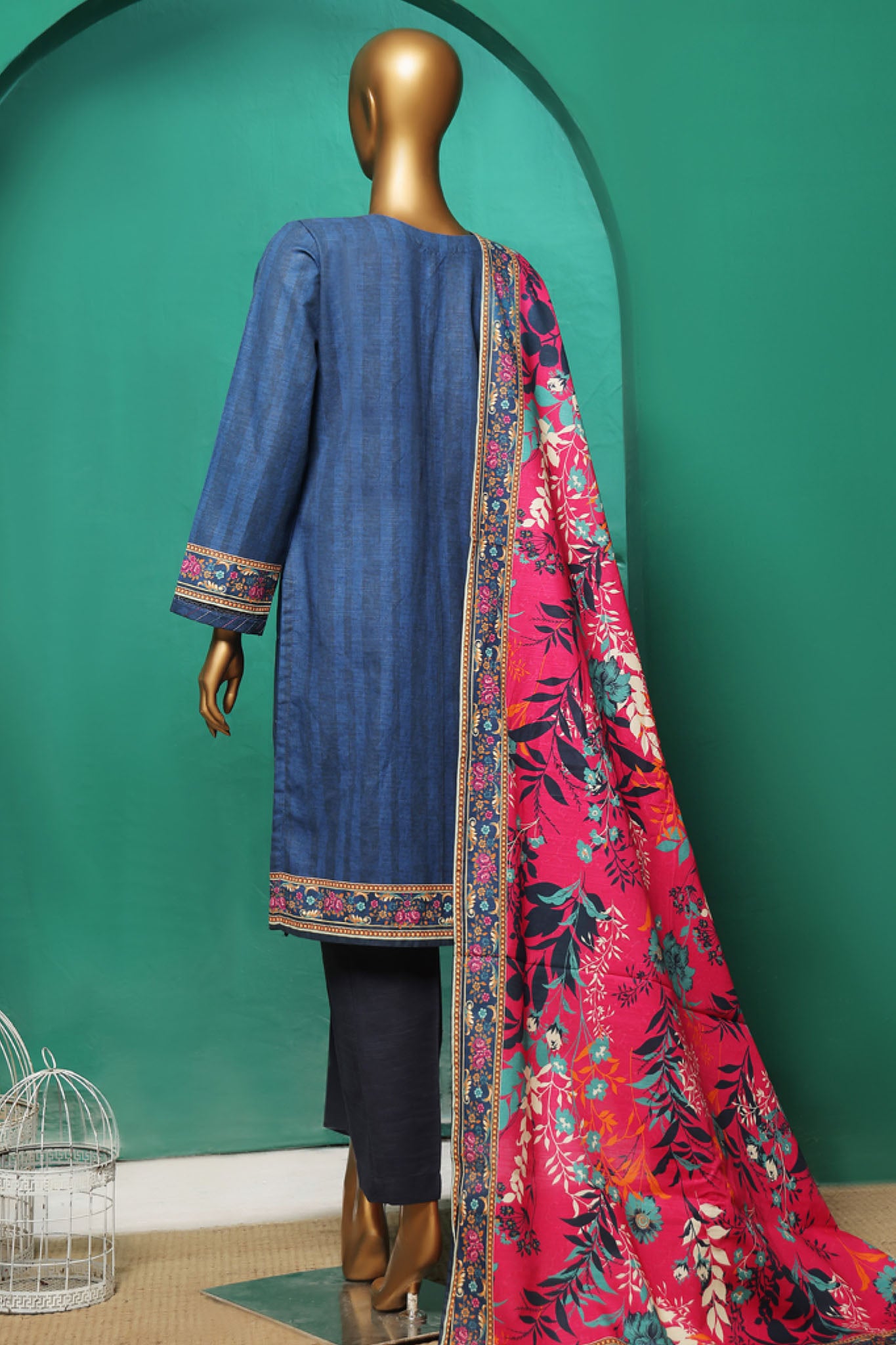 HZ Stitched 3 Piece Emb Khaddar Vol-03 Collection'2024-KE-928