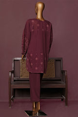 HZ Basics Stitched 2 Piece Solids Emb Khaddar Co Ords Collection'2025-KEC-112