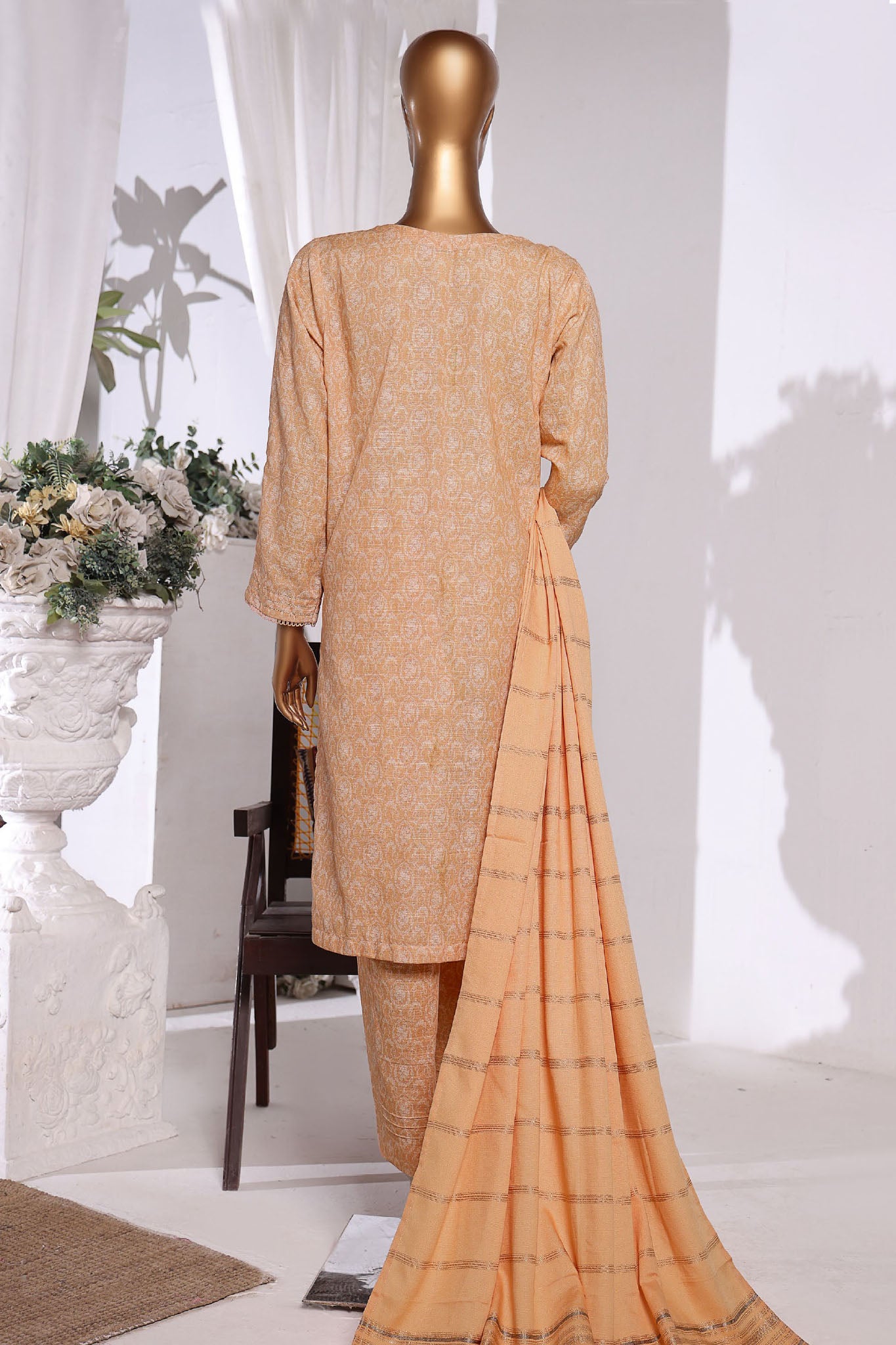 HZ Unstitched 3 Piece Emb Khaddar With Shawl Collection'2024-KES-66