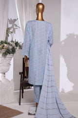 HZ Unstitched 3 Piece Emb Khaddar With Shawl Collection'2024-KES-68