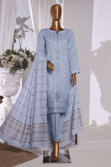 HZ Unstitched 3 Piece Emb Khaddar With Shawl Collection'2024-KES-68