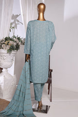 HZ Unstitched 3 Piece Emb Khaddar With Shawl Collection'2024-KES-69