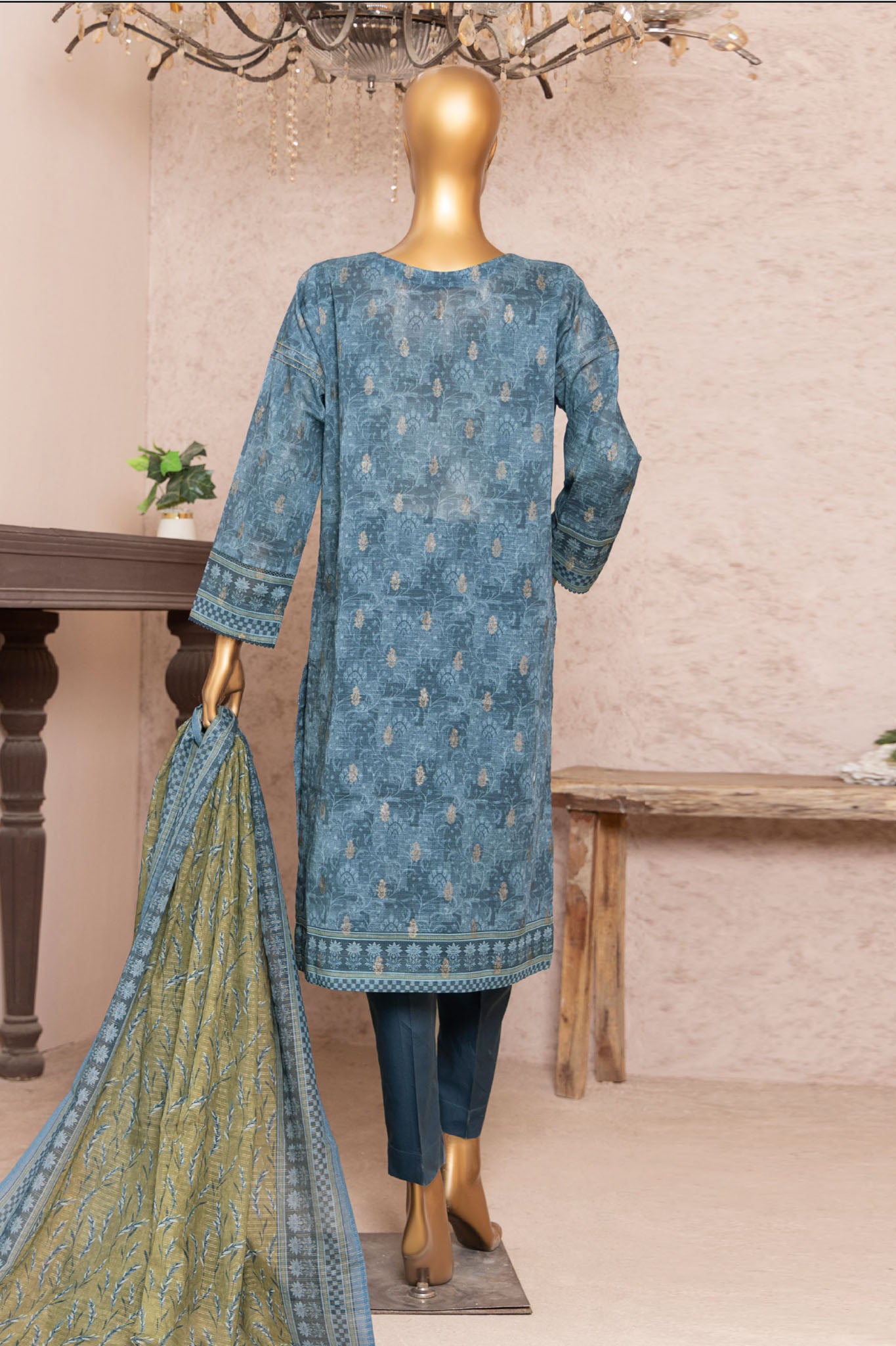 Kalamkari By HZ Unstitched 3 Piece Emb Jacquard Lawn Collection'2024-KJE-03