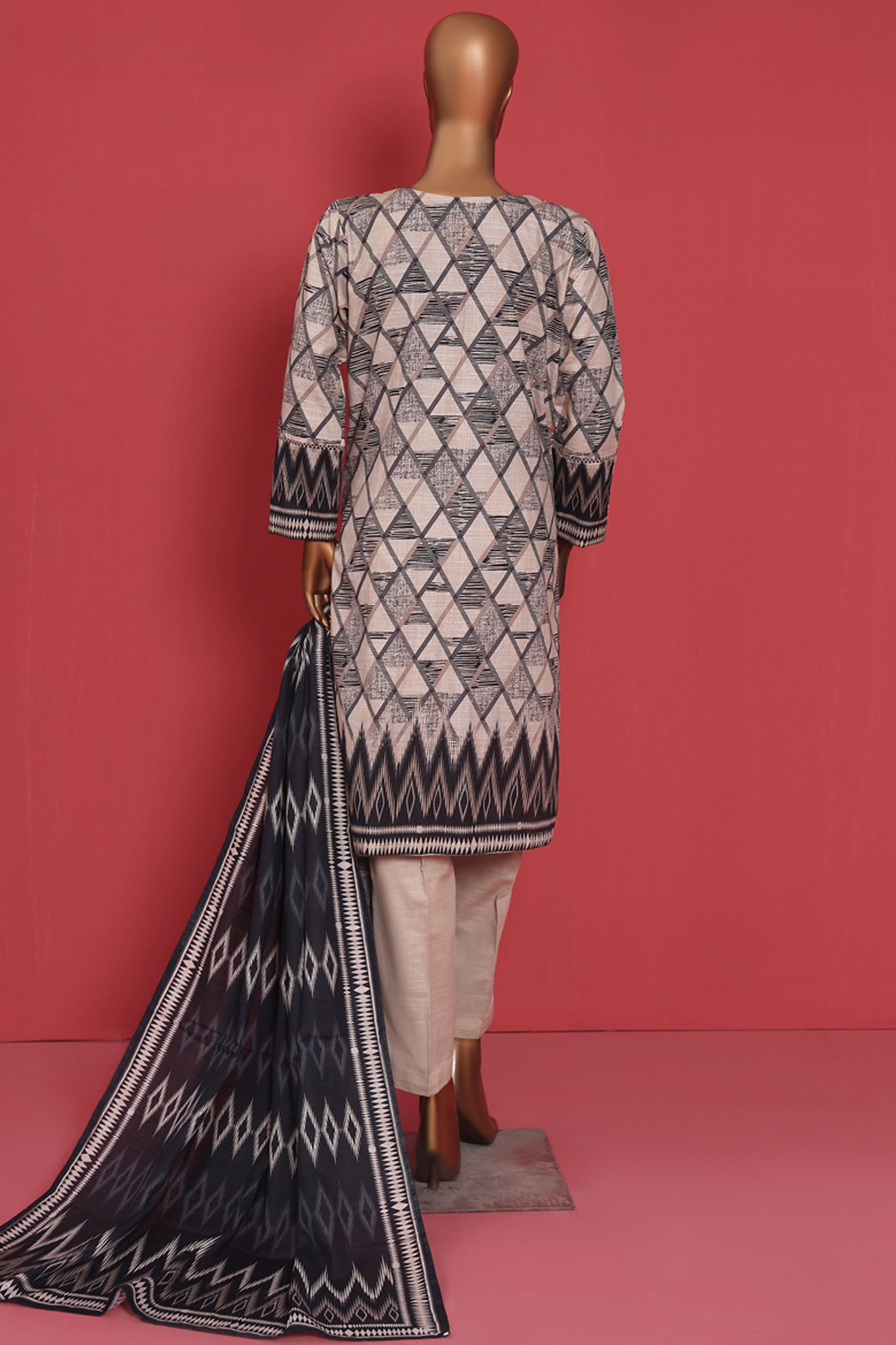 Wintry Prints By HZ Stitched 3 Piece Printed Khaddar Vol-01 Collection'2024-KP-106