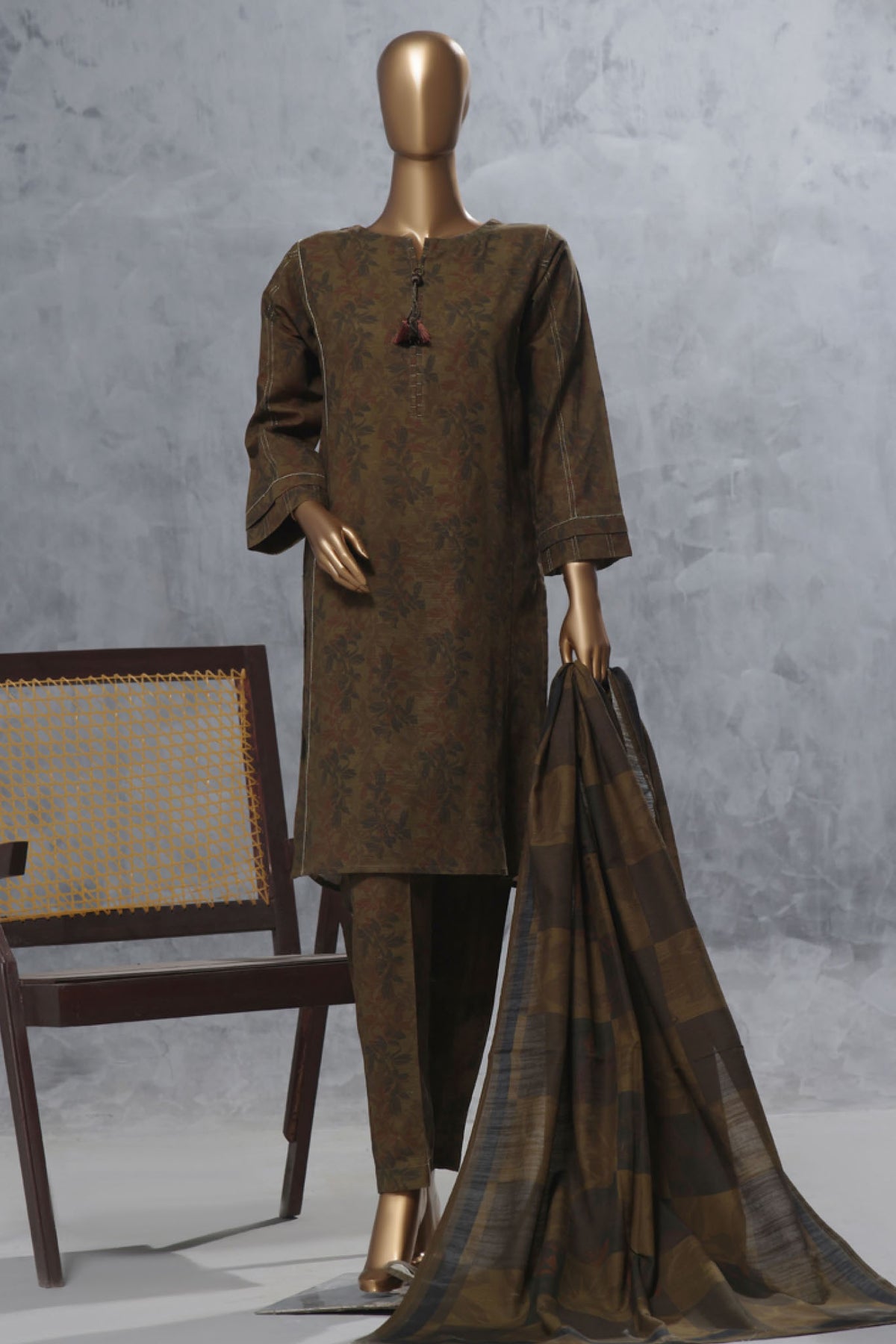 Wintry Prints by Hz Stitched 3 Piece Khaddar Vol-03 Collection'2024-KPC-115