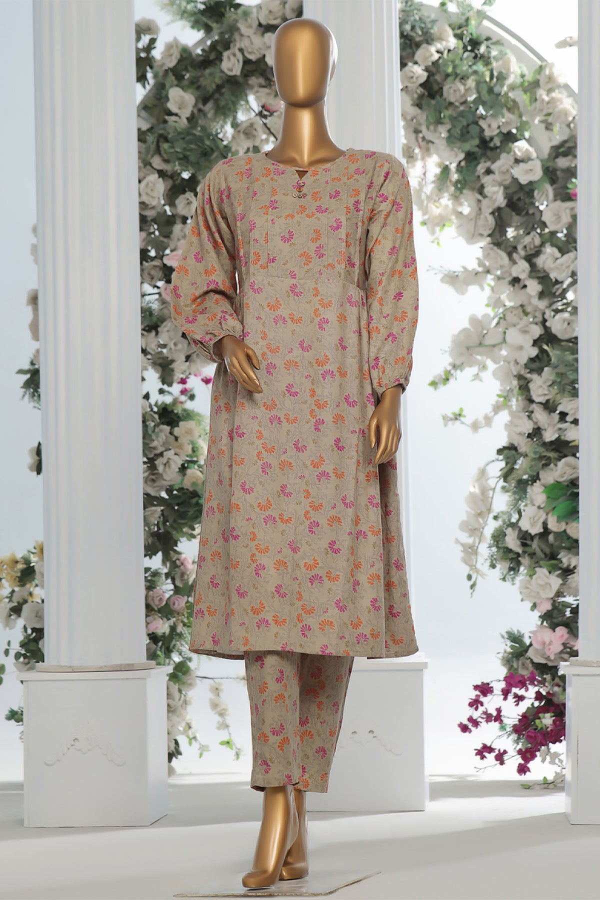 HZ Prints Stitched 2 Piece Co Ords Printed Khaddar Frocks Vol-02 Collection'2024-KPC-914