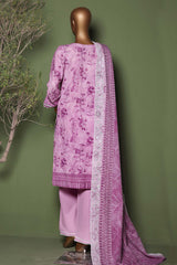 HZ Stitched 3 Piece Emb Printkari Khaddar Collection'2025-KPS-2543-Lavender