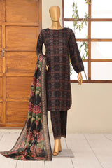 HZ Stitched 3 Piece Digital Printed Khaddar Vol-04 Suit-KPT-1106-Multi