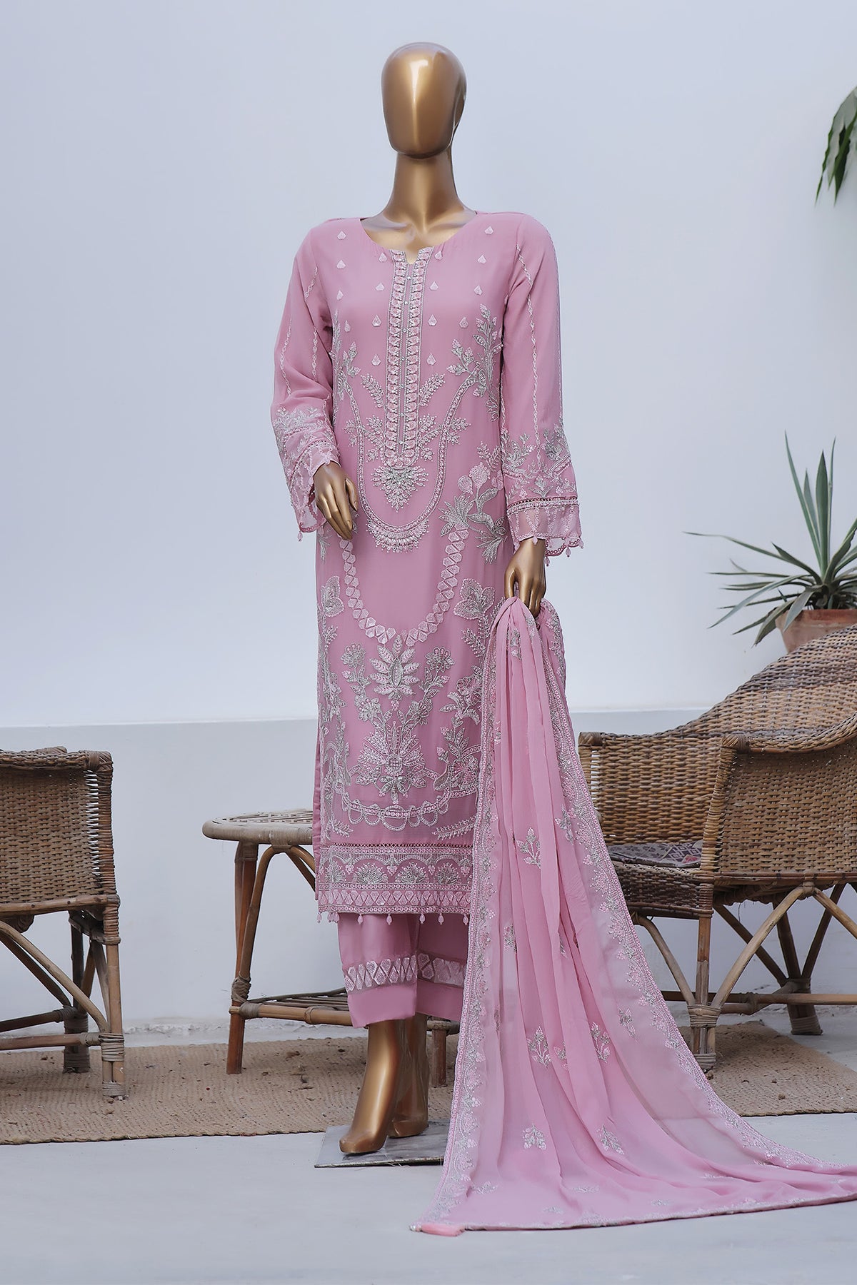 Afsany By Sada Bahar Stitched 3 Piece Luxury Formals Chiffon Vol-09 Collection'2024-KR-01-Plum