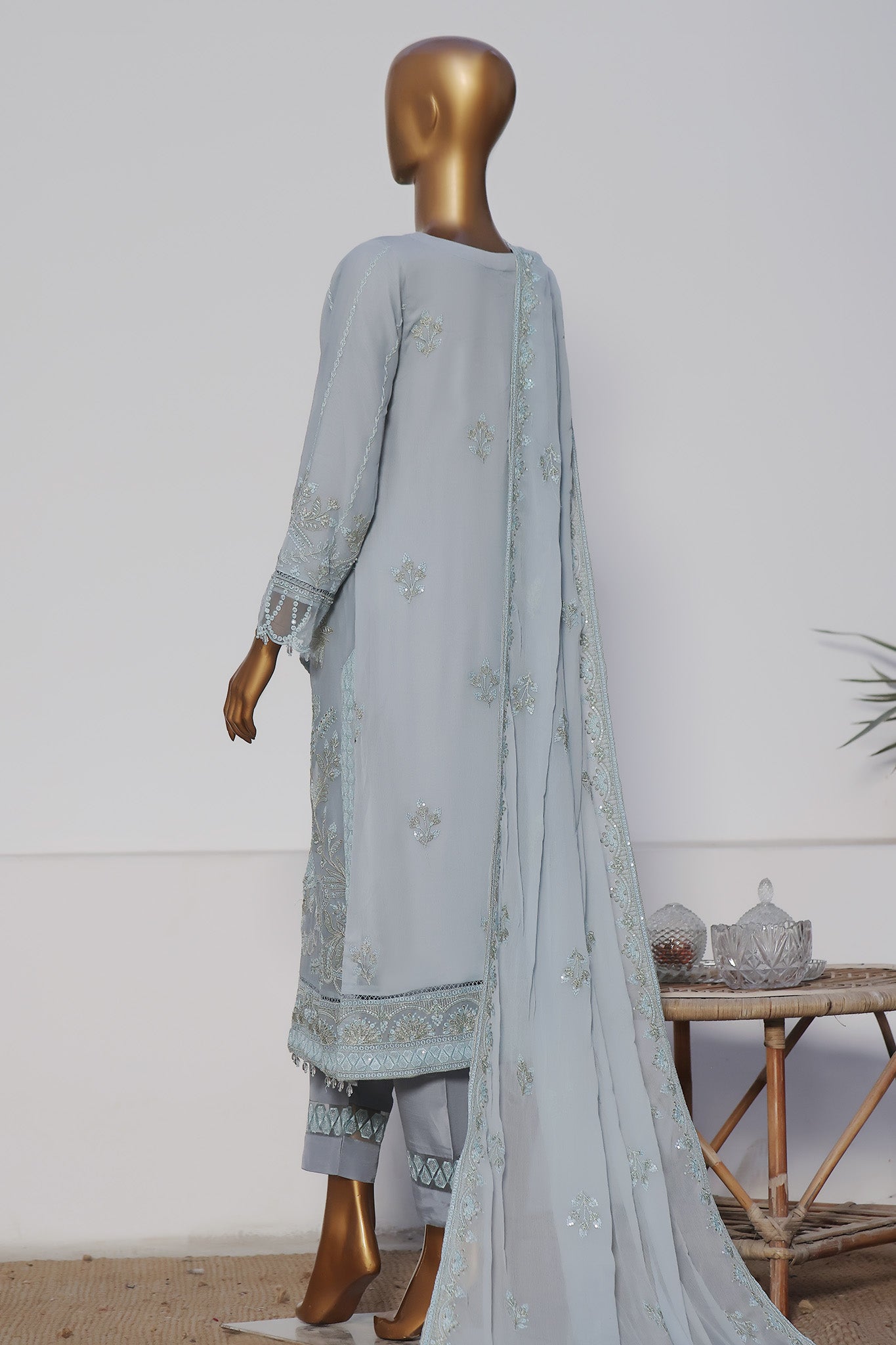 Afsany By Sada Bahar Stitched 3 Piece Luxury Formals Chiffon Vol-09 Collection'2024-KR-01-Sky Blue