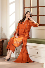 Justuju By Inara Stitched 3 Piece Winter Collection'2026-KASTOR DR-05