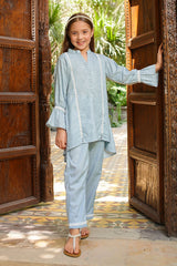 Buy our Dobby Cotton Embellished 2 Pc Suit for girls! Vibrant ethnic cotton design, comfy fit, ideal for festive or daily wear.