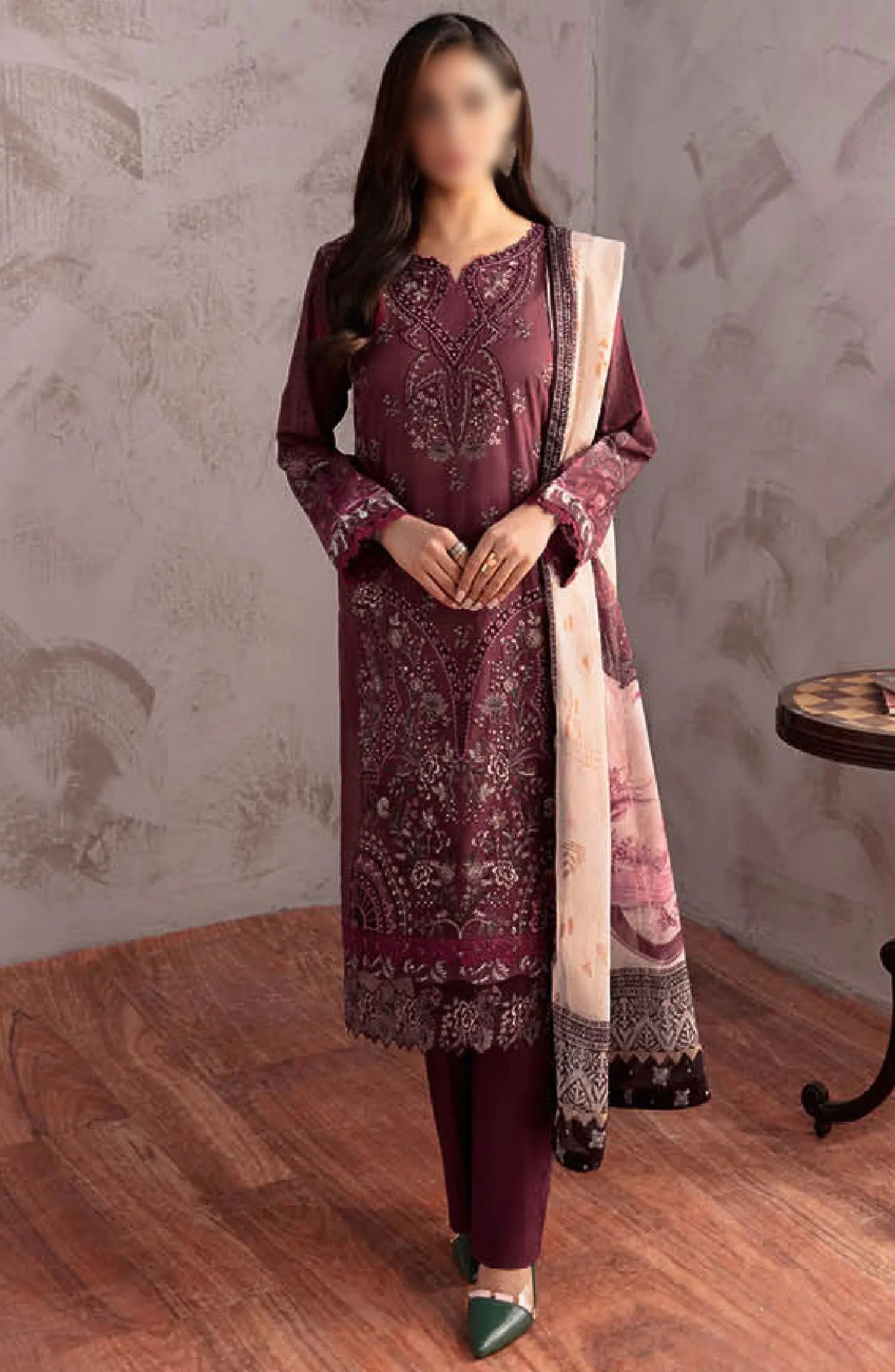 Ghazal by Ramsha Unstitched 3 Piece Luxury Lawn Vol-01 Collection'2024-L-902