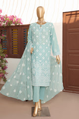 HZ Unstitched 3 Piece Lucknowi Emb Chikankari Collection'2024-LCE-08