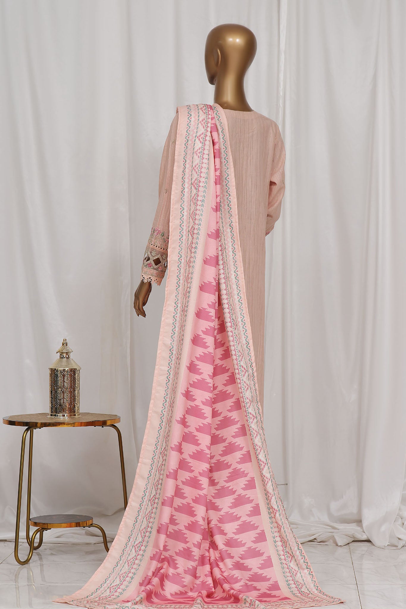 Sada Bahar Stitched 3 Piece Luxury Emb Khaddar Vol-01 Collection'2024-LEK-22-Peach