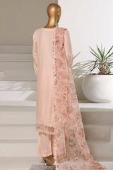 Sada Bahar Stitched 3 Piece Luxury Emb Festive Vol-01 Suit-LEL1-MK-44 PEACH