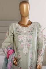 Sada Bahar Stitched 3 Piece Luxury Emb Festive Vol-01 Suit-LEL1-MK-47 PISTA