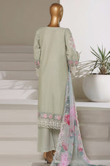 Sada Bahar Stitched 3 Piece Luxury Emb Festive Vol-01 Suit-LEL1-MK-47 PISTA