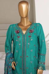 Sada Bahar Stitched 3 Piece Luxury Emb Festive Vol-01 Suit-LEL1-MK-48 GREEN