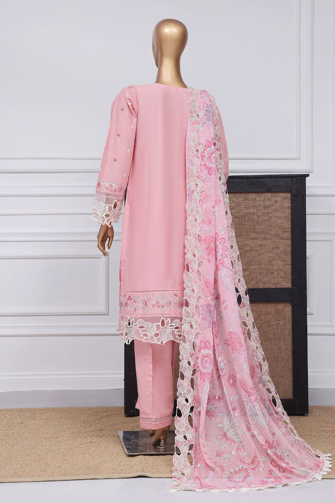 Sada Bahar Stitched 3 Piece Luxury Emb Spring Collection-LEL-MK-12-Pink