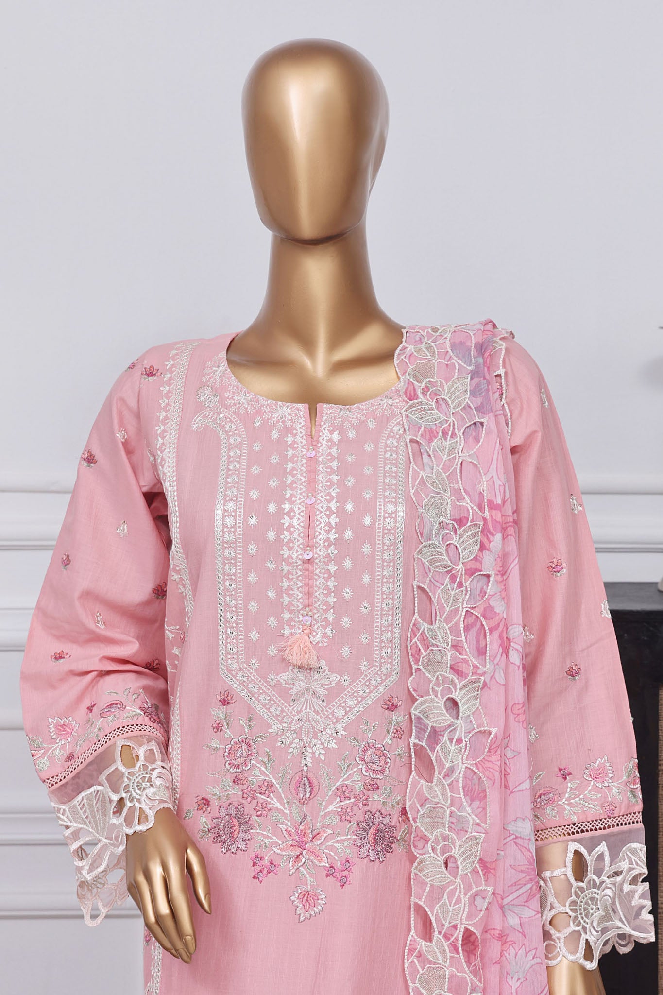 Sada Bahar Stitched 3 Piece Luxury Emb Spring Collection-LEL-MK-12-Pink