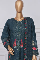 Sada Bahar Stitched 3 Piece Luxury Emb Spring Collection-LEL-MK-13-Teal