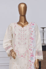 Sada Bahar Stitched 3 Piece Luxury Emb Spring Collection-LEL-MK-25-Cream