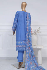 Sada bahar Stitched 3 Piece Luxury Emb Spring Vol-02 Collection-LEL2-MK-28-Blue