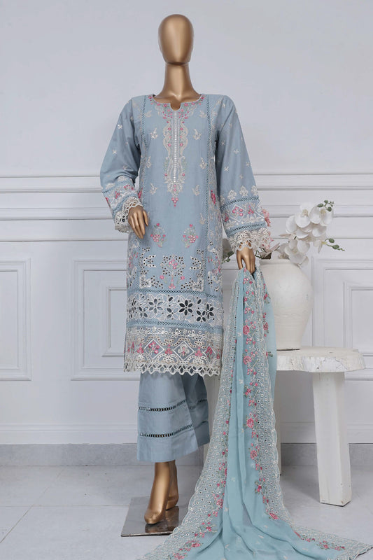 Sada bahar Stitched 3 Piece Luxury Emb Spring Vol-02 Collection-LEL2-MK-29-Grey