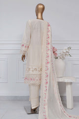 Sada bahar Stitched 3 Piece Luxury Emb Spring Vol-02 Collection-LEL2-MK-31-Off White