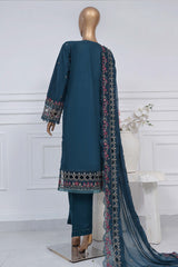 Sada bahar Stitched 3 Piece Luxury Emb Spring Vol-02 Collection-LEL2-MK-40-Teal