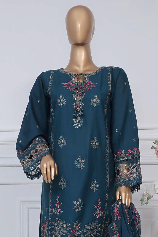 Sada bahar Stitched 3 Piece Luxury Emb Spring Vol-02 Collection-LEL2-MK-40-Teal