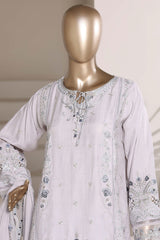 Sada Bahar Stitched 3 Piece Luxury Emb Festive Vol-03 Suit-LEL3-MK-2510- GREY