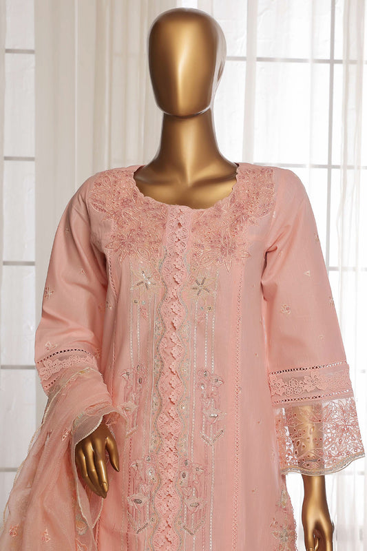 Sada Bahar Stitched 3 Piece Luxury Emb Spring Vol-03 Collection-LEL3-MK-38-Pink