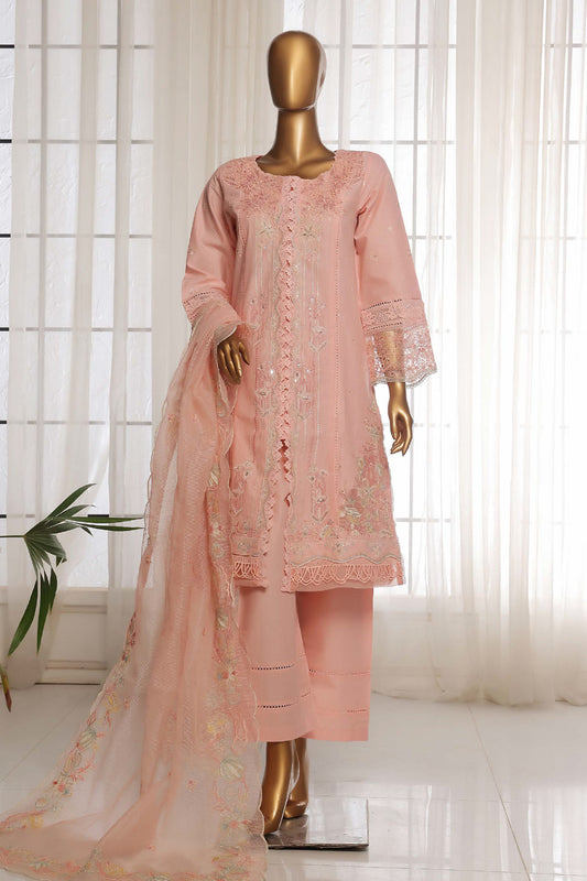 Sada Bahar Stitched 3 Piece Luxury Emb Spring Vol-03 Collection-LEL3-MK-38-Pink