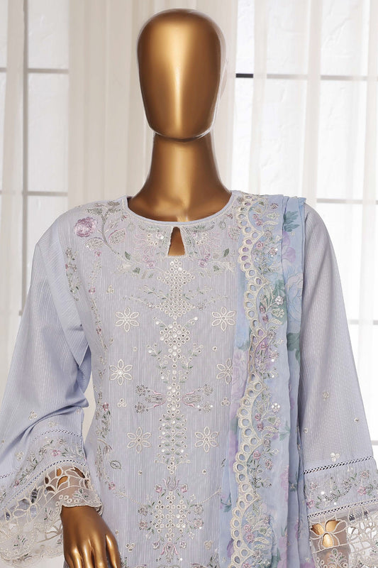 Sada Bahar Stitched 3 Piece Luxury Emb Spring Vol-03 Collection-LEL3-MK-39-Sky