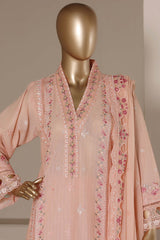 Sada Bahar Stitched 3 Piece Luxury Emb Festive Vol-04 Suit-LEL4-MK-252-PEACH