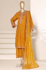 Sada Bahar Stitched 3 Piece Luxury Emb Festive Vol-05 Suit-LEL5-MK-2517-GOLDEN